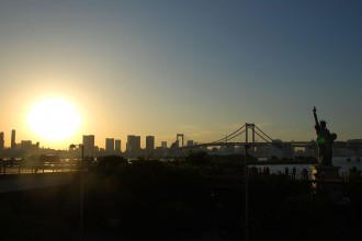 puesta de sol odaiba