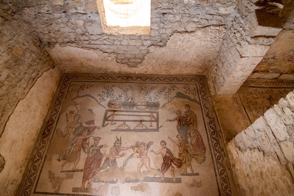 mosaico villa romana casale