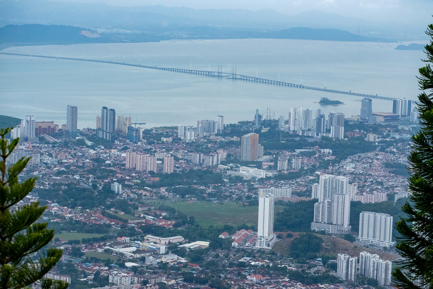 vistas aéreas desde Penang Hill