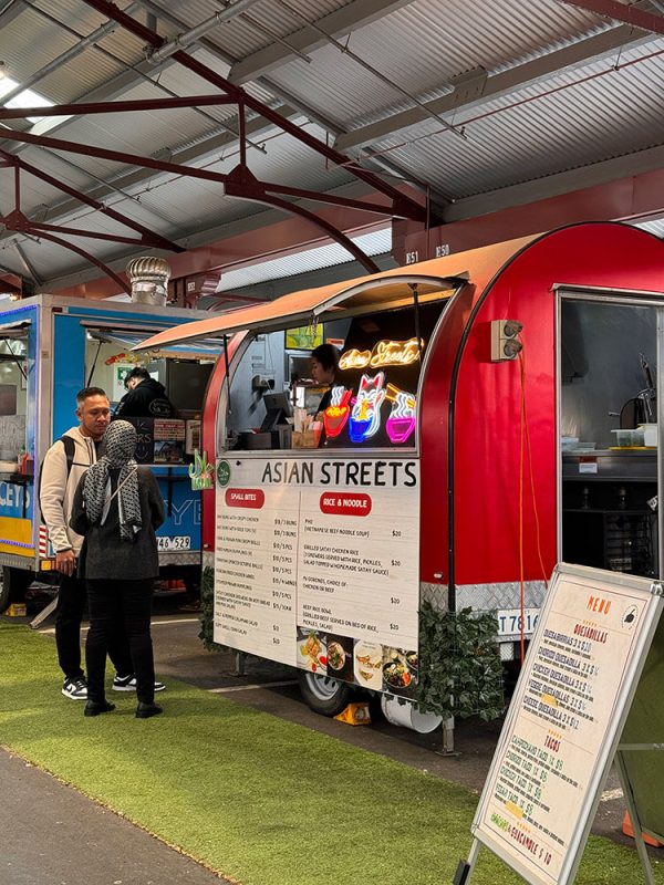 victoria queen market en melbourne, un foodtrak