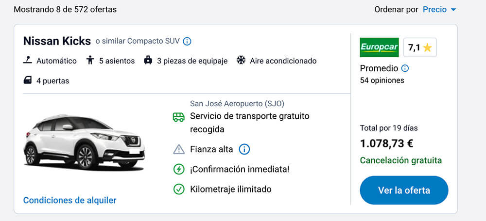 alquiler 4x4 costa rica