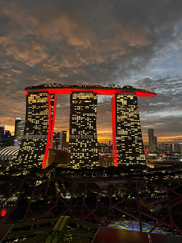 marina bay sands singapur de noche