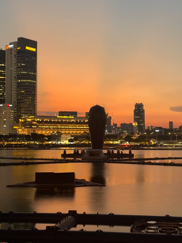 singapur al atardecer