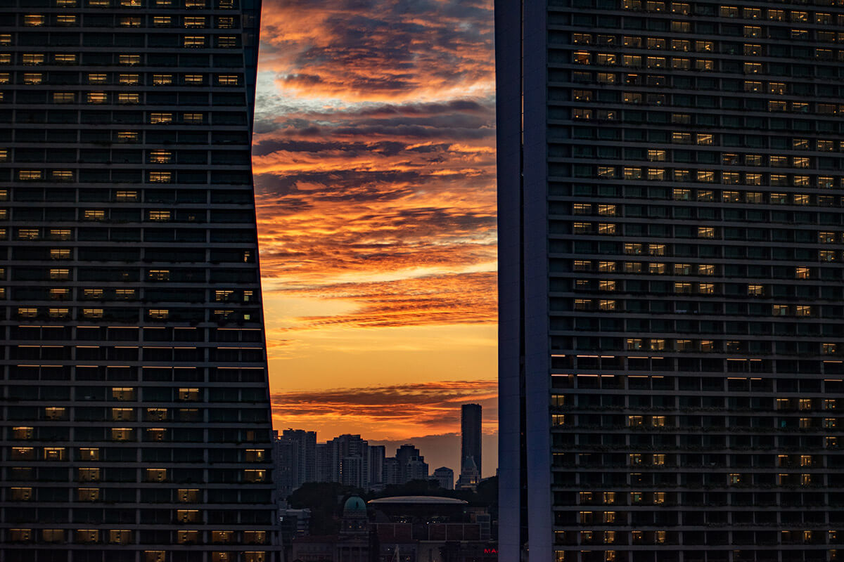 atardecer en singapur