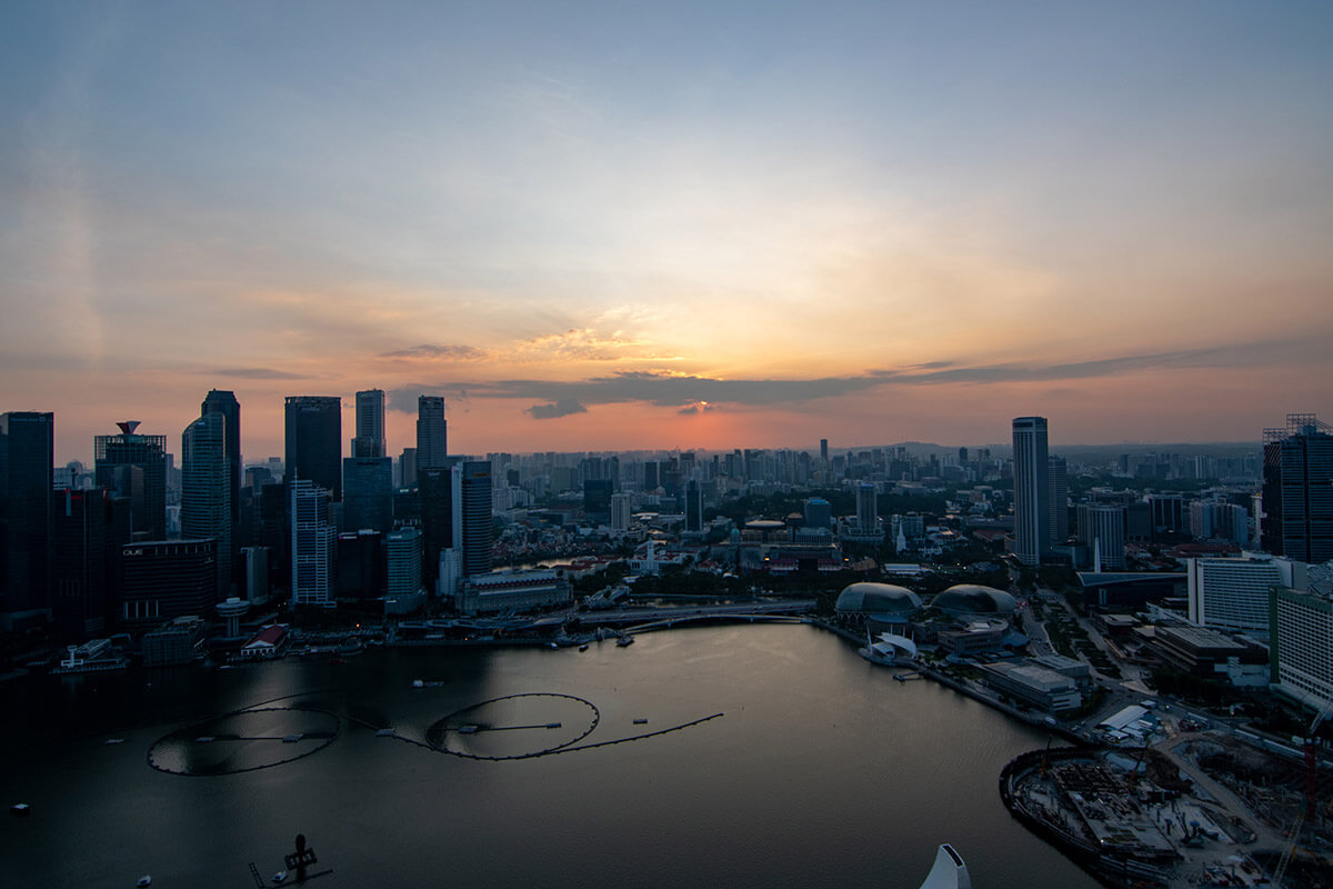 atardecer en singapur