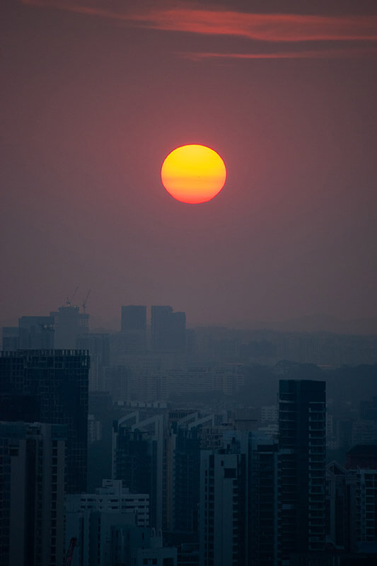 atardecer en singapur