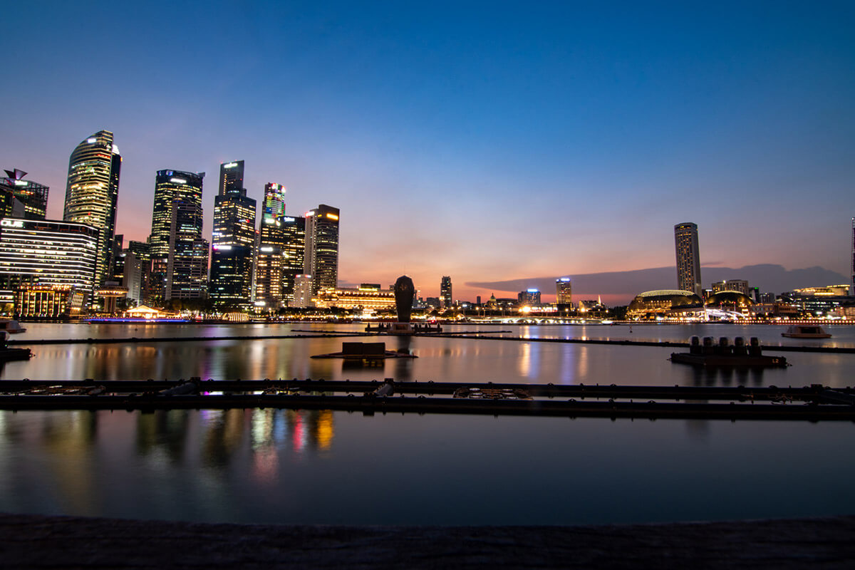 atardecer en singapur