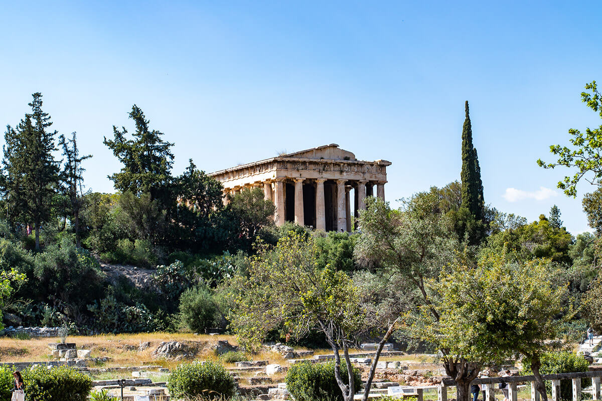 agora antigua templo de hefesto
